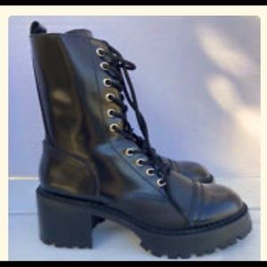 Jeffrey Campbell Locust Combat Lace Up Boots 7.5